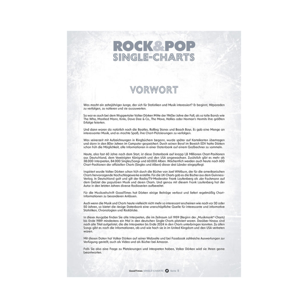 ANGEBOT Rock&Pop Single- & Album-Charts