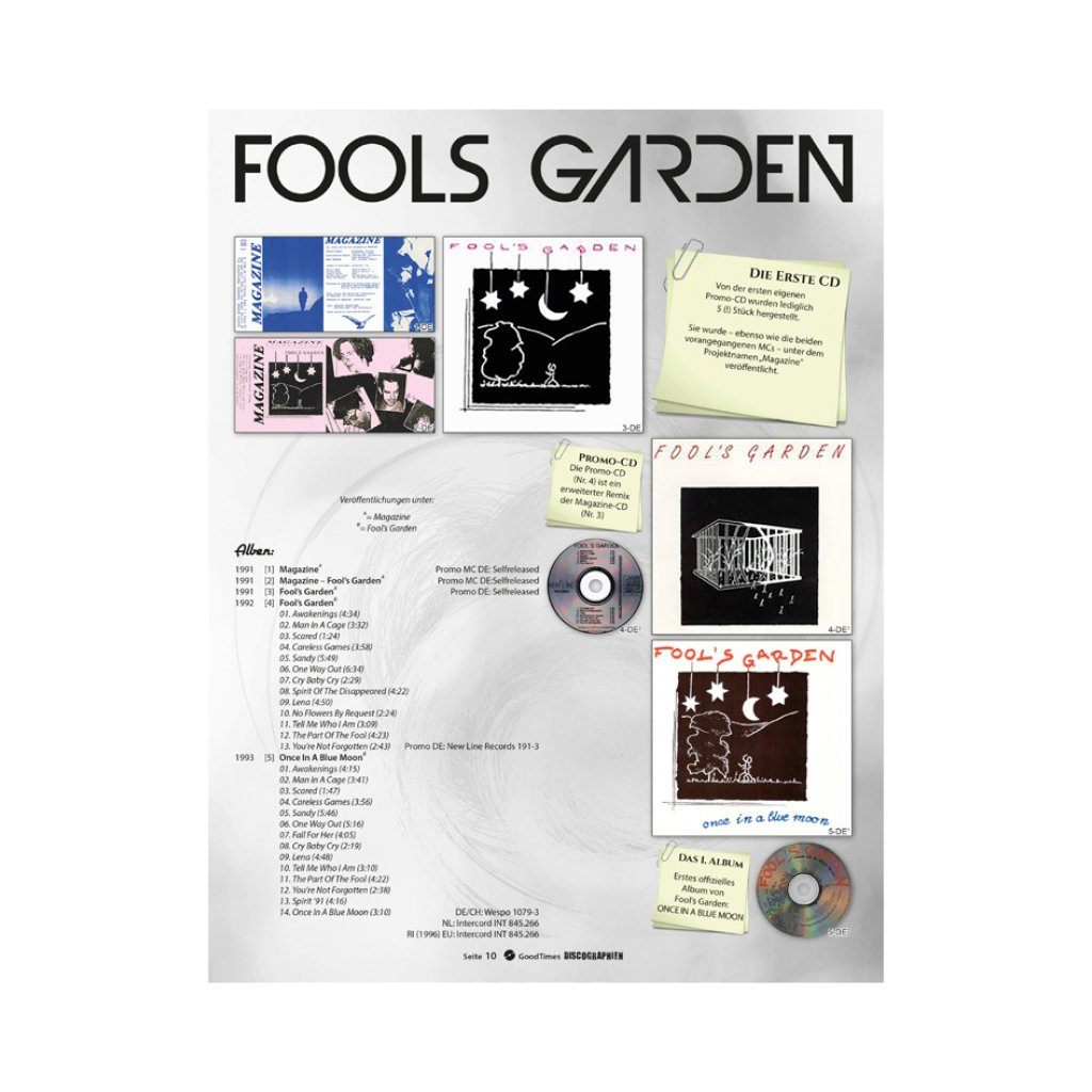 GoodTimes Edition Discographien - Fools Garden Discographien Heft GoodTimes 