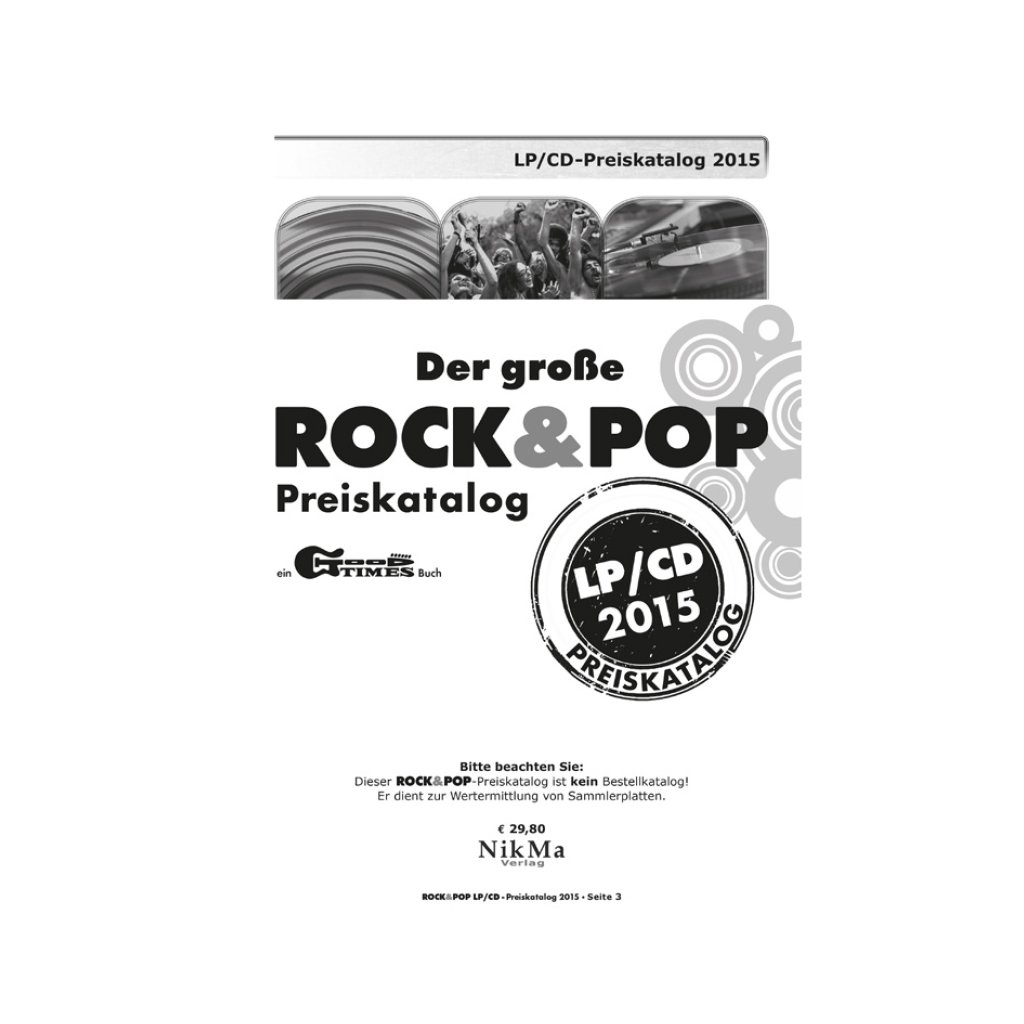 Rock&Pop LP/CD Preiskatalog 2015 Preiskatalog GoodTimes