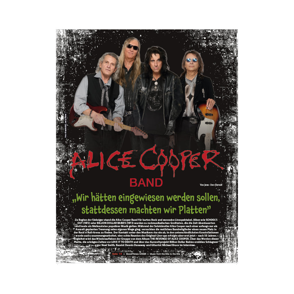 DIE RÜCKKEHR DER ALICE COOPER BAND: NEUE GOODTIMES MIT GROSSEN INTERVIEWS