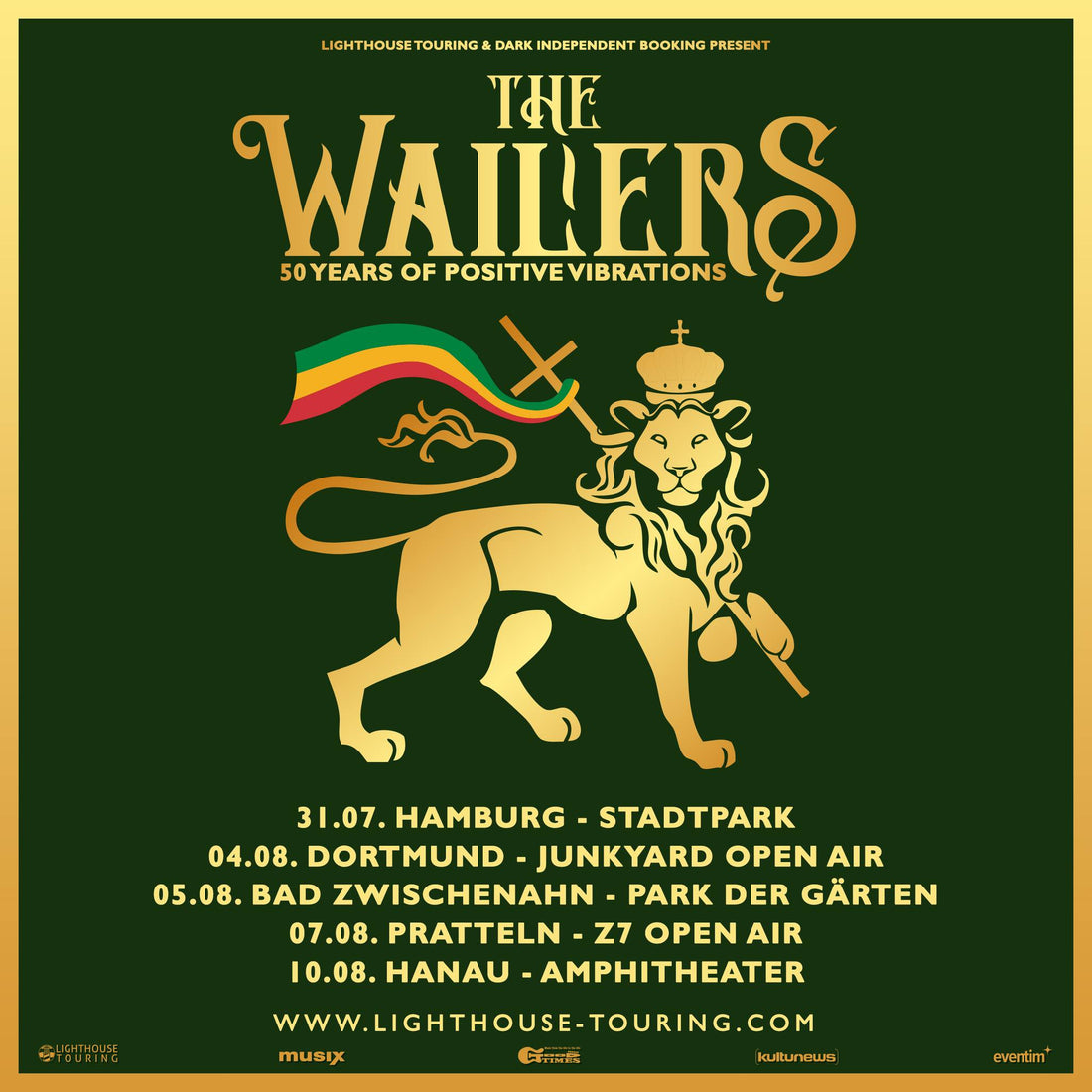 THE WAILERS SPIELEN FÜNF KONZERTE IN DEUTSCHLAND