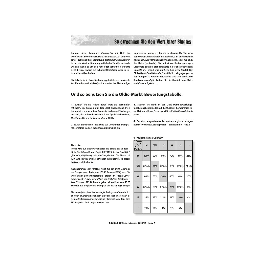 Rock&Pop Single-Preiskatalog 2026/27