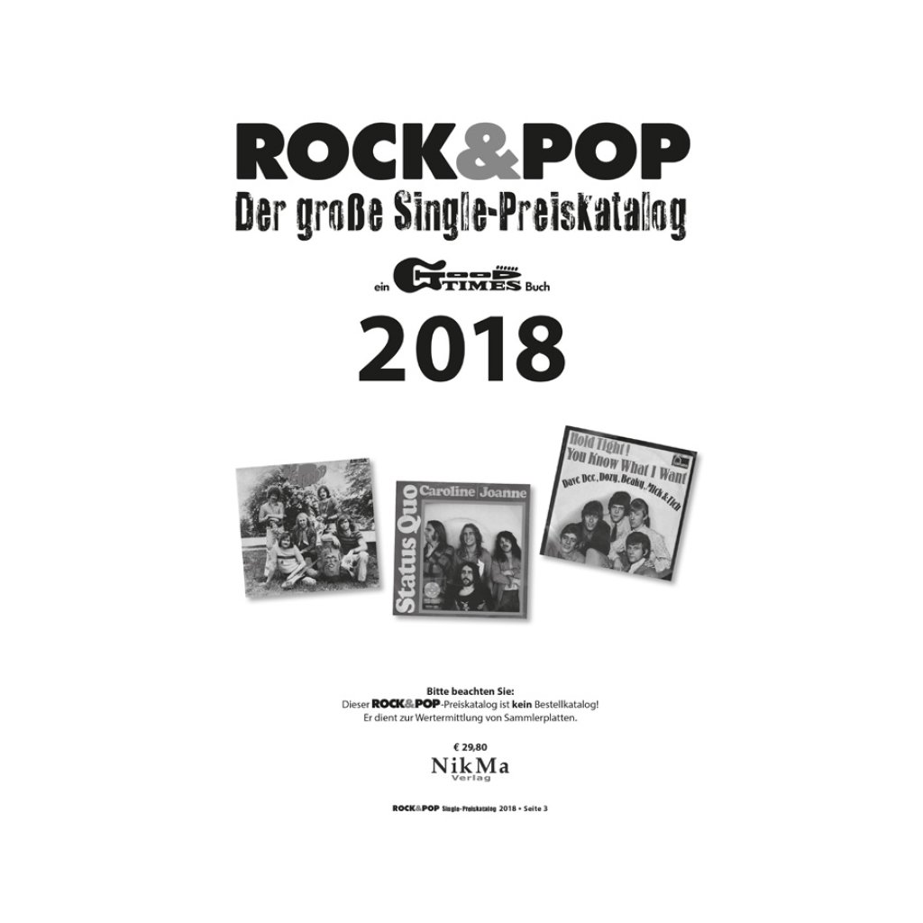 Rock&Pop Single Preiskatalog 2018 Preiskatalog GoodTimes 